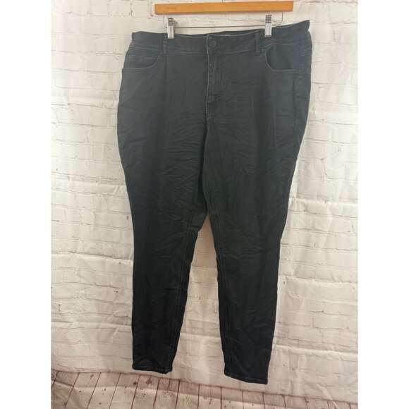 Cato Jeans Womens Size 18W Black High Waisted Tapered Stretch Streetwear Denim - Picture 1 of 5